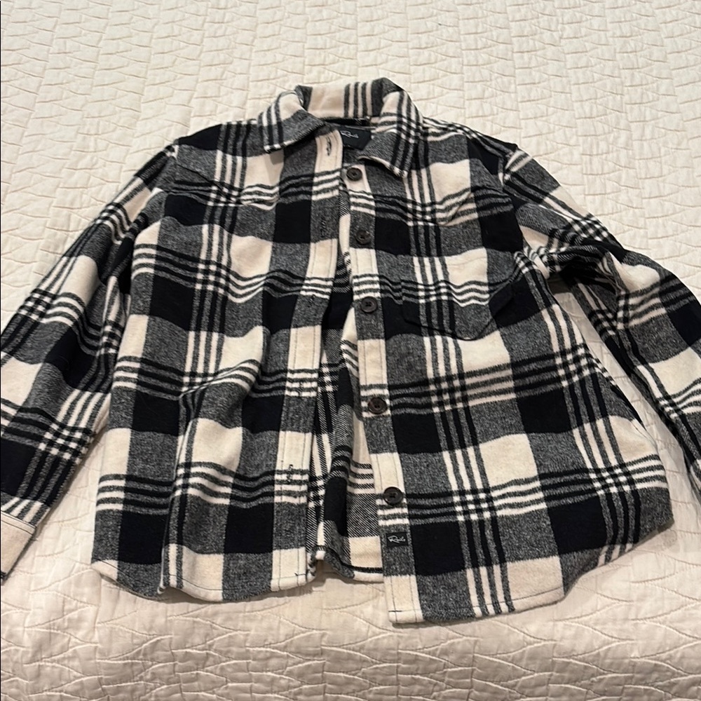 Rails Black and Cream Plaid Jacket. Size S